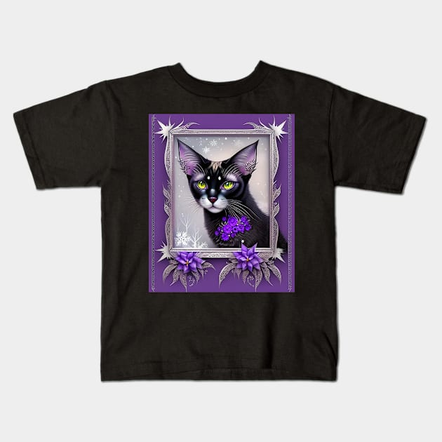 Gothic Siamese Kids T-Shirt by Enchanted Reverie